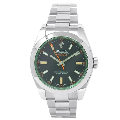 ساعة رولكس ميلغوس أويستر أوتوماتيكية خضراء للرجال