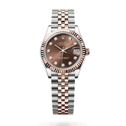 رولكس ديت جست 31 أويستر، 31 مم، فولاذ أويستر وذهب إيفروز