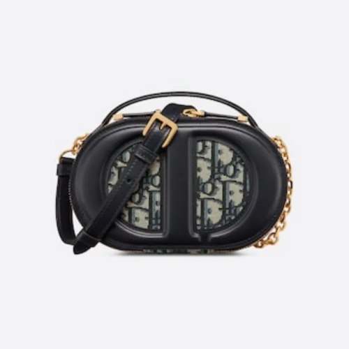 حقيبة يد سي دي سيجنتشر (مع حزام كتف) طبعة زرقاء مائلة