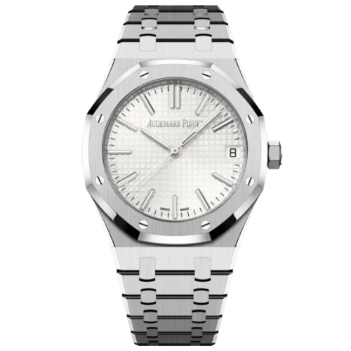 ساعة أوديمار بيغيه رويال أوك بقطر 41 مم ومينا أبيض