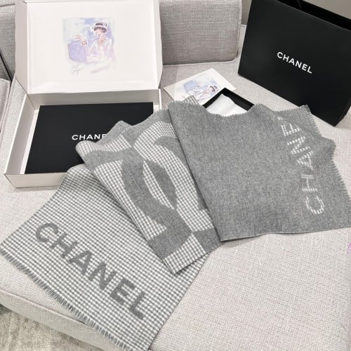 Chanel 180x45cm 100% cashmere