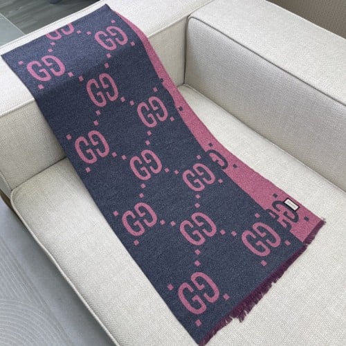 Gucci diamond jacquard 35*190cm 91% wool 9% pure silk