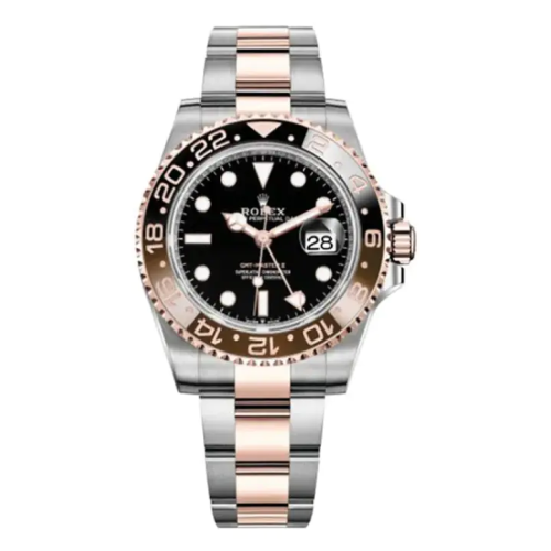 ساعة رولكس جي إم تي ماستر 40 مم، مصنوعة من الذهب الوردي عيار 18 قيراطًا