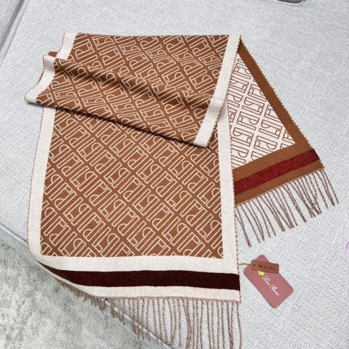 Loro Piana alphabet jacquard cashmere 180x46cm 100% cashmere