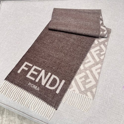 Fendi gradient double-sided scarf 35 x190cm 78% cashmere 22% wool