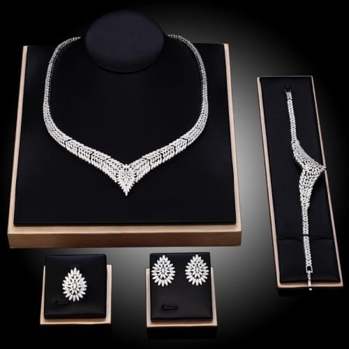 Necklace Earring and Bracelet Ring Set