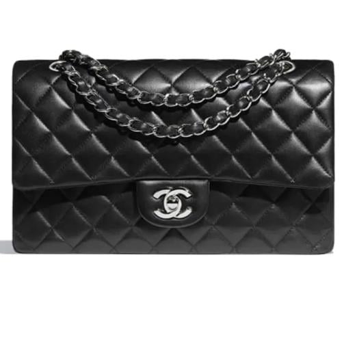 حقيبة شانيل متوسطة الحجم كلاسيكية بغطاء قلاب