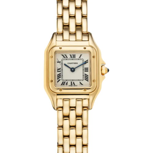 ساعة كارتييه بانثير الذهبية كوارتز 22 مم × 22 مم ذهبية