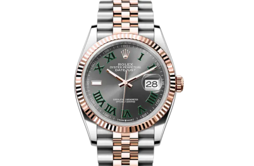 ساعة رولكس ديت جست  36 مم، مصنوعة من فولاذ وذهب إيفروز