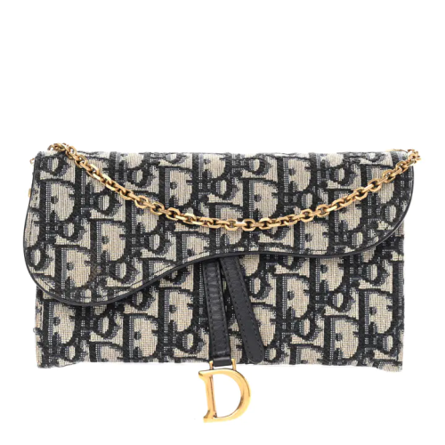 محفظة كريستيان ديور الطويلة ذات السلسلة المائلة