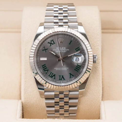 ساعة رولكس ديت جست 41 رمادي داكن للرجال 126334-0022