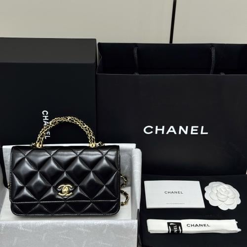 Chanel 24b woc black, size:12*19.3*3.5cm