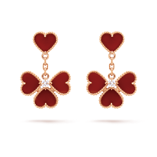 Van Cleef & Arpels طقم Sweet Hearts مكون من قطعتين [أقراط + خاتم]