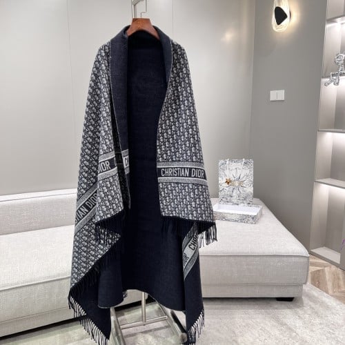 Dior "Bookmark letter Jacquard" large blanket Wool+ cashmere 140*180cm