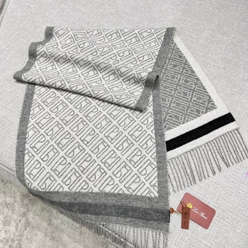 Loro Piana alphabet jacquard cashmere 180x46cm 100% cashmere