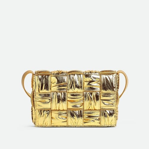 BV pleated cowhide braid 25*8*16.5cm