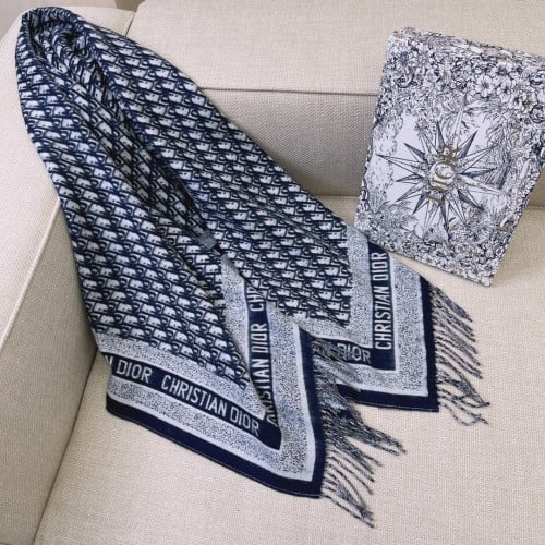 Di0r letter jacquard carpet shoulder 140*140cm 50% wool 50% rabbit hair