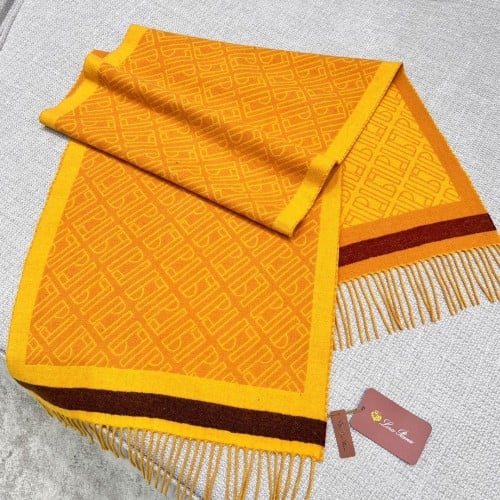 Loro Piana alphabet jacquard cashmere 180x46cm 100% cashmere