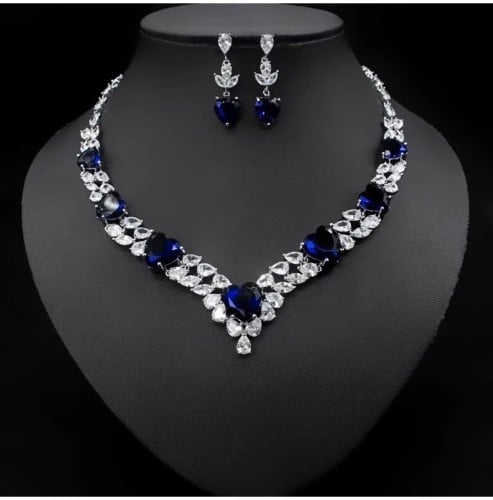 Zirconia Necklace and Earrings Set