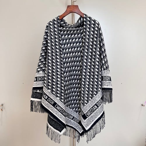 Dior Blanket ~ Bookmark rabbit hair print shawl 50% wool 50% rabbit hair 140x140cm