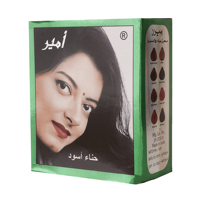 صبغة شعر حناء أمير أسود - 60 جرام