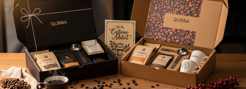 بوكسات هدايا قهوة من قُبة: الهدية المثالية لصديقك مدمن الكافيين