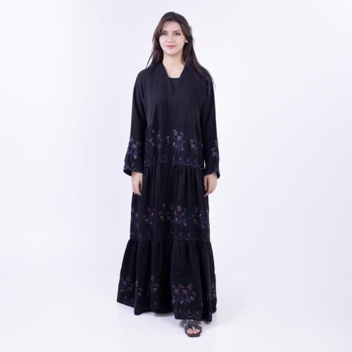 عبايه طبقات تطريز ناعم انيقه وجميله