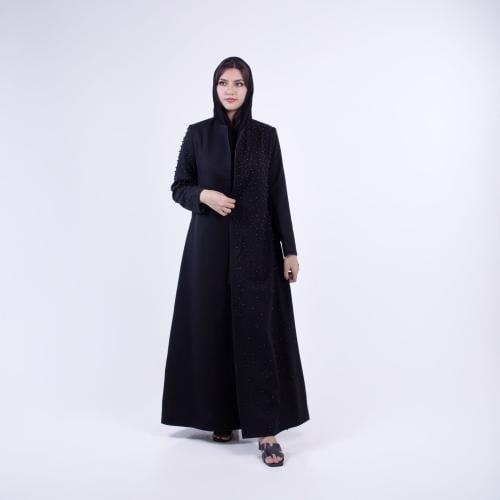 عباية رسميه فخمه عليها كرستال ولولو اسود