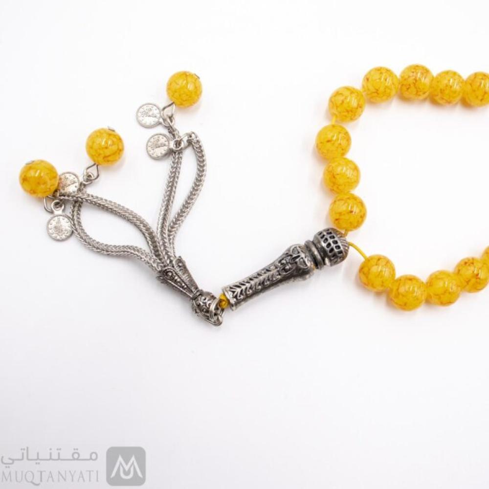 سبحة رجالية عقيق اصفر