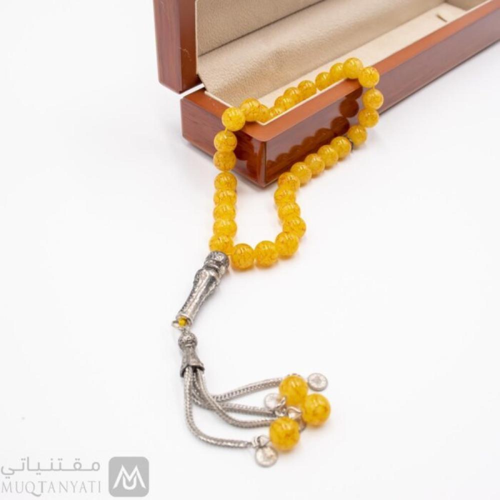 سبحة رجالية عقيق اصفر