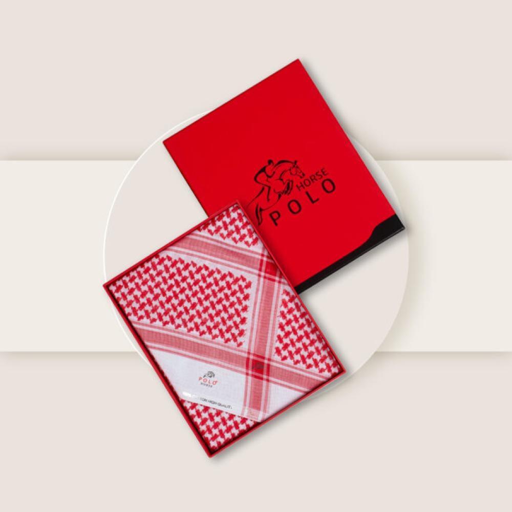 شماغ بولو هورس احمر برايم اصدار 2025