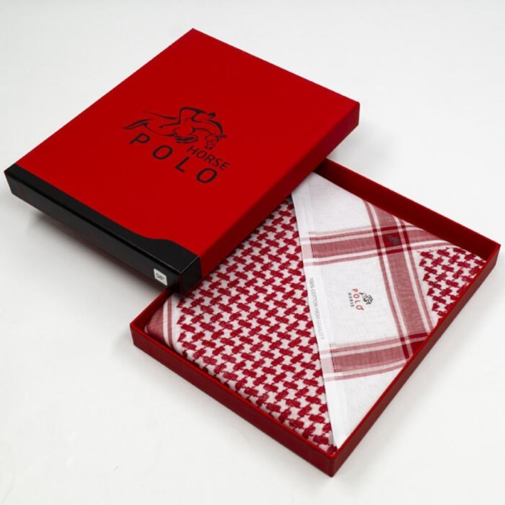 شماغ أحمر بولو هورس تصميم كلاسيك