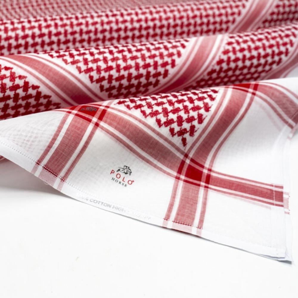 شماغ أحمر بولو هورس تصميم كلاسيك