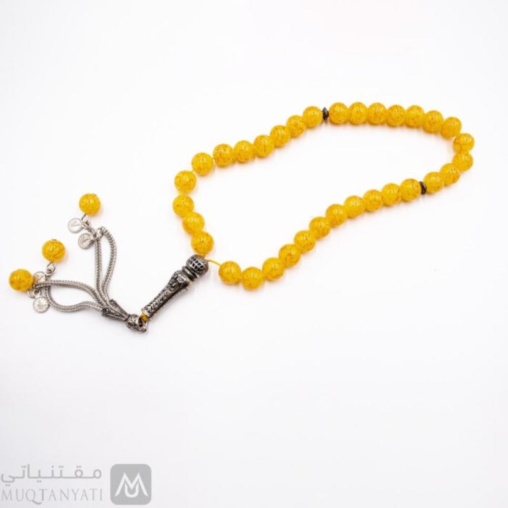 سبحة رجالية عقيق اصفر