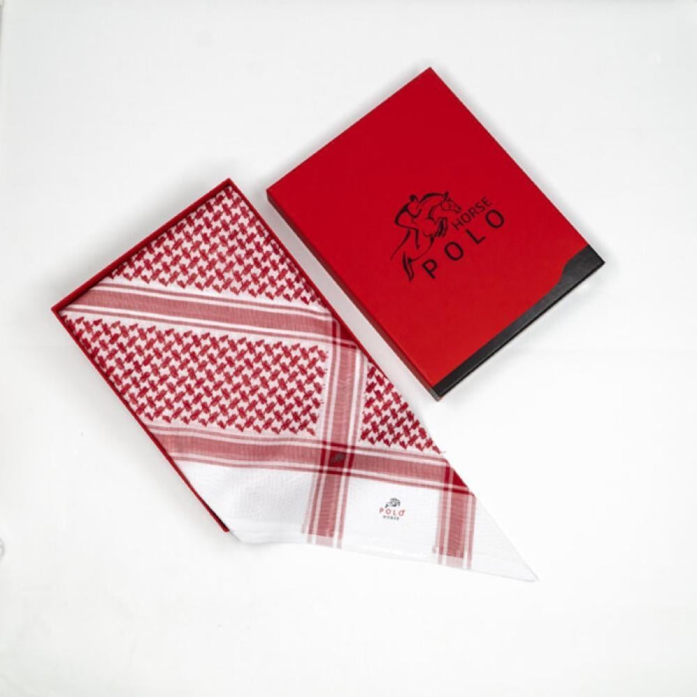 شماغ أحمر بولو هورس تصميم كلاسيك