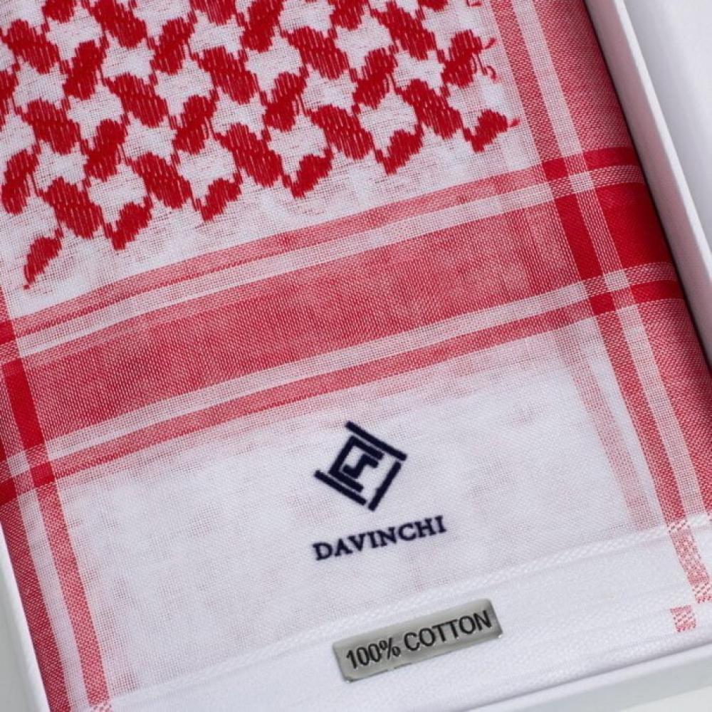 شماغ كلاسيك احمر ماركة دافنشي 2025