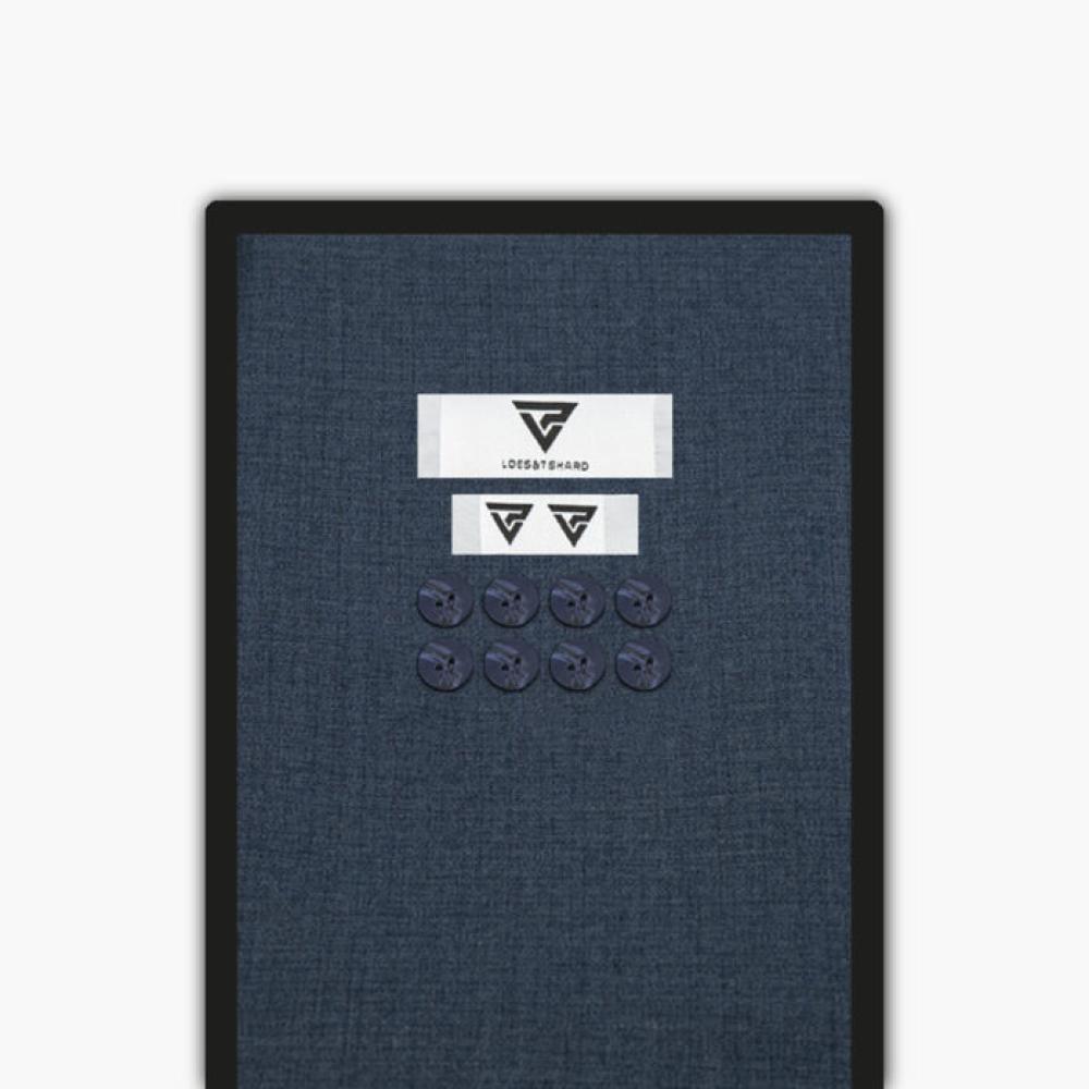 قماش شتوي ماركة لويس تشارد لون ازرق مقلم F6