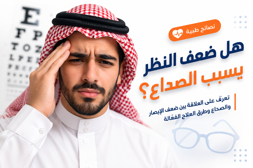ضعف النظر يسبب صداع