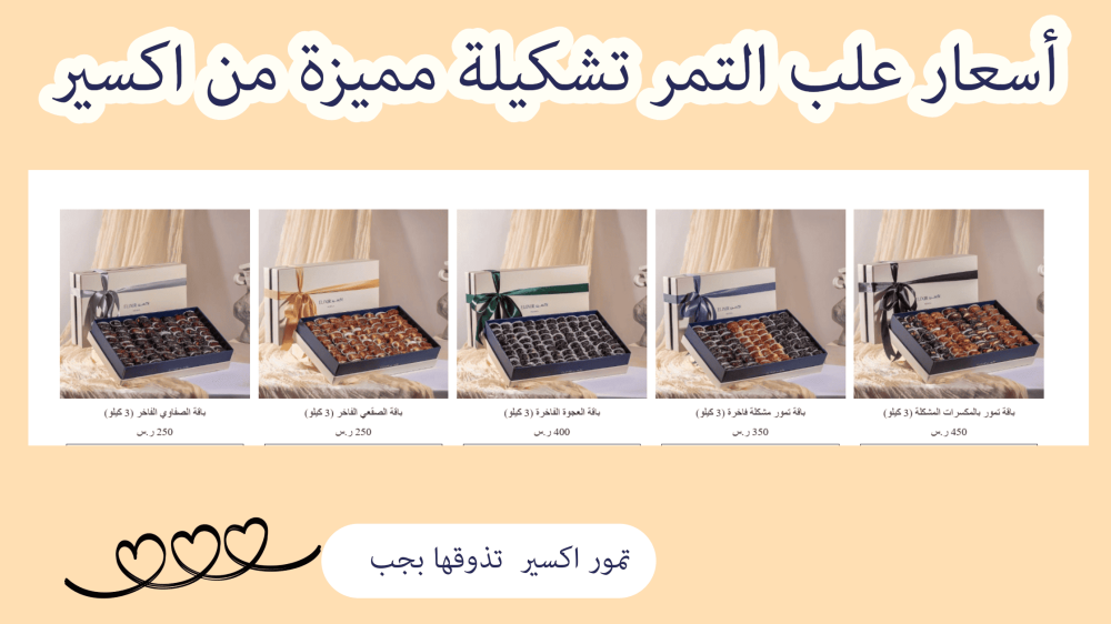اسعار علب التمر