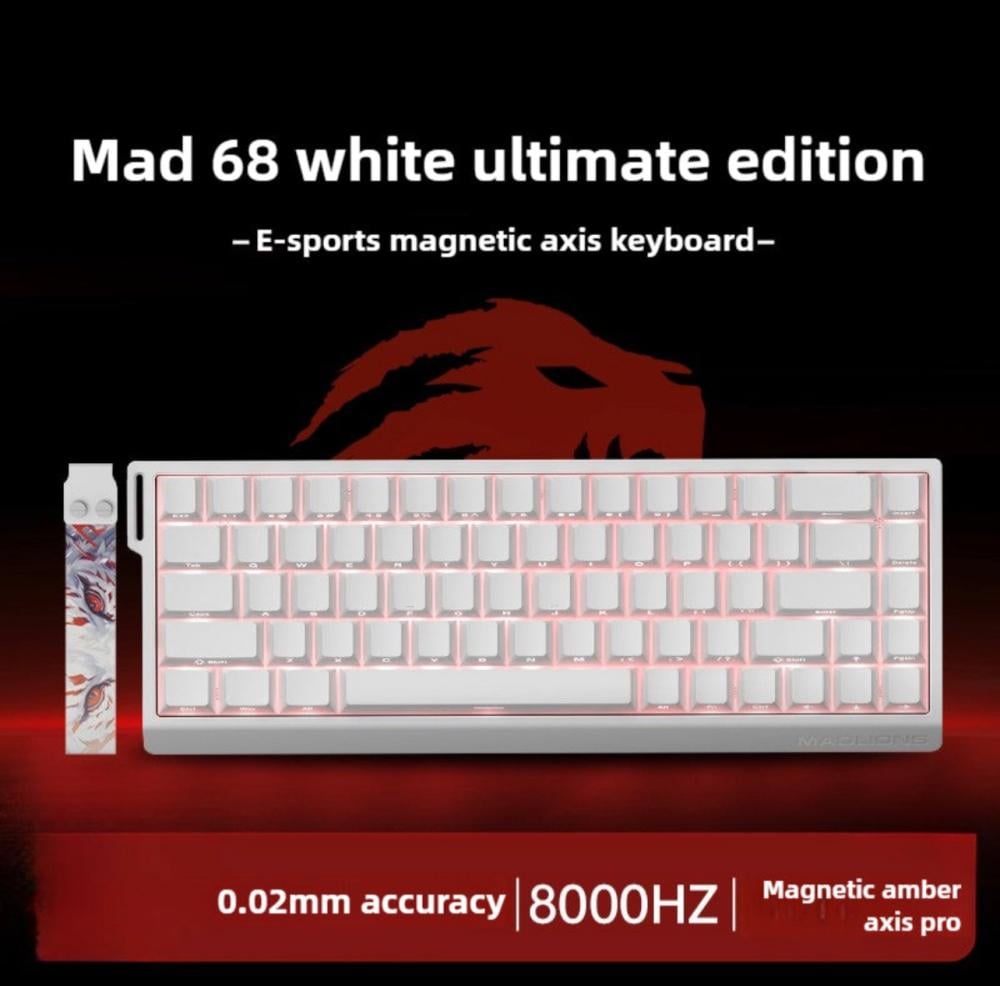 MAD68 HE 8K White Flagship Edition Magnetic Amber Axis Pro