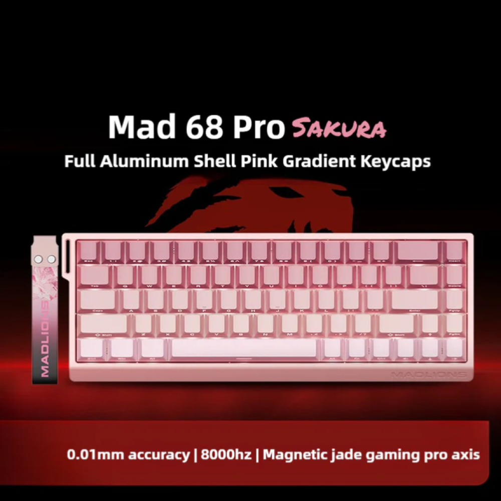 MAD68 PRO 8K Sakura Aluminum Shell Pink Gradient Magnetic Jade Pro Axis