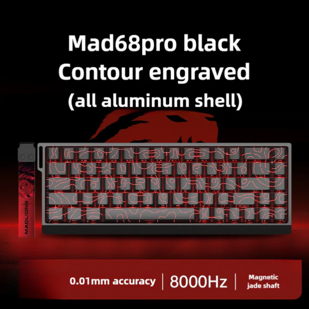 MAD68 PRO 8K Aluminum Shell Black Contour Engraved Magnetic Jade Axis