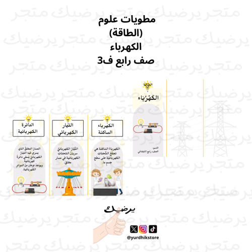 مطويات علوم (الطاقة) الكهرباء صف رابع ف3