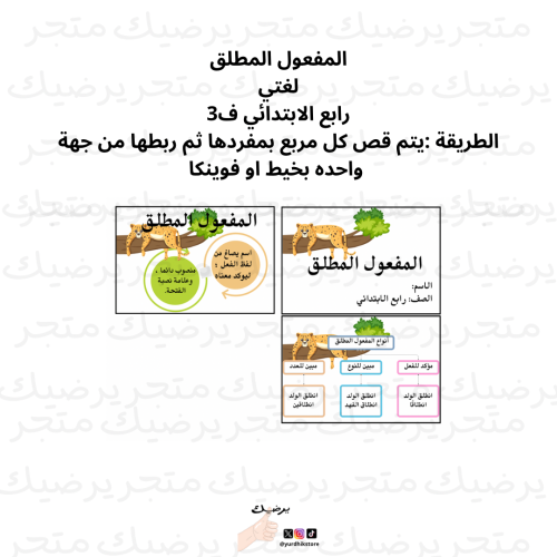 المفعول المطلق لغتي رابع الابتدائي ف3