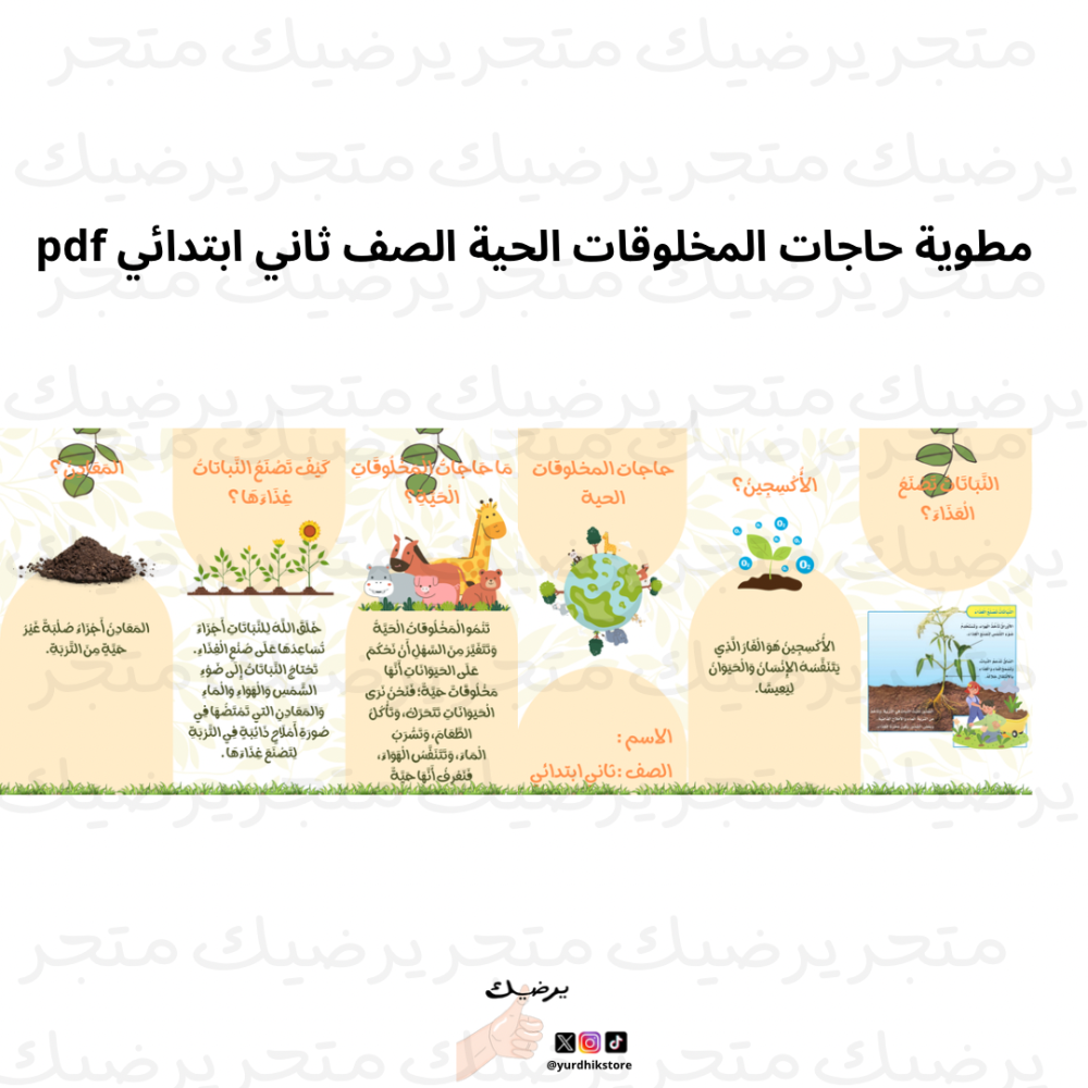 حاجات المخلوقات الحية ثاني ابتدائي مادة علوم