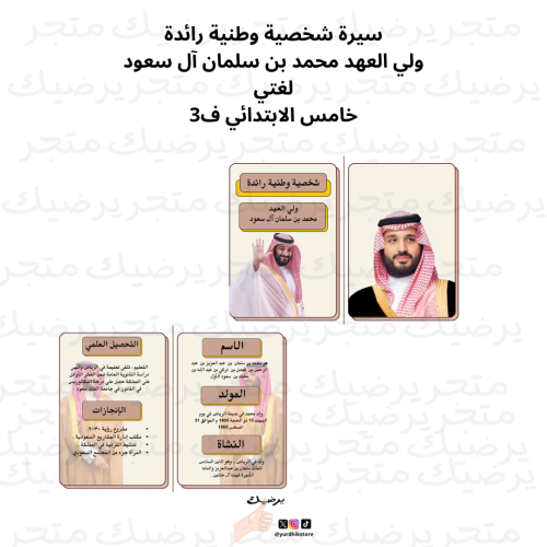 سيرة شخصية وطنية رائدة ولي العهد محمد بن سلمان آل...