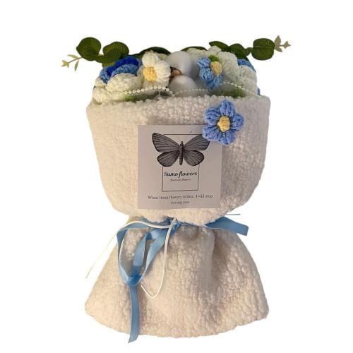 Crochet bouquet (blue)