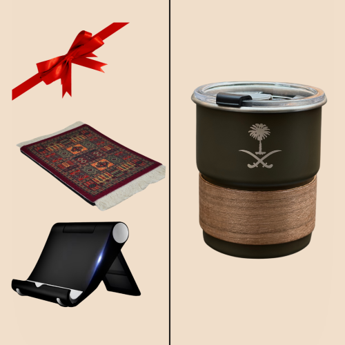 مق سيفين ونخلة + كوستر سجاد + حامل للجوال