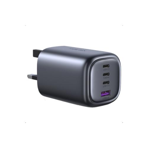 شاحن جداري يوجرين 4 منافذ USB+PD بقوة 100 واط أسود