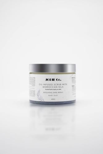 مقشر الجسم الفاخر بالزيوت الطبيعية - مقشر النيلة المغربية برائحة بيبي دست